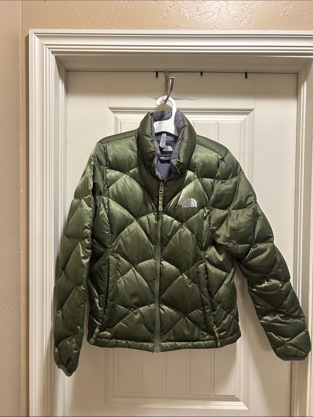 The North Face Women's Olive Green Quilted Puffer Jacket